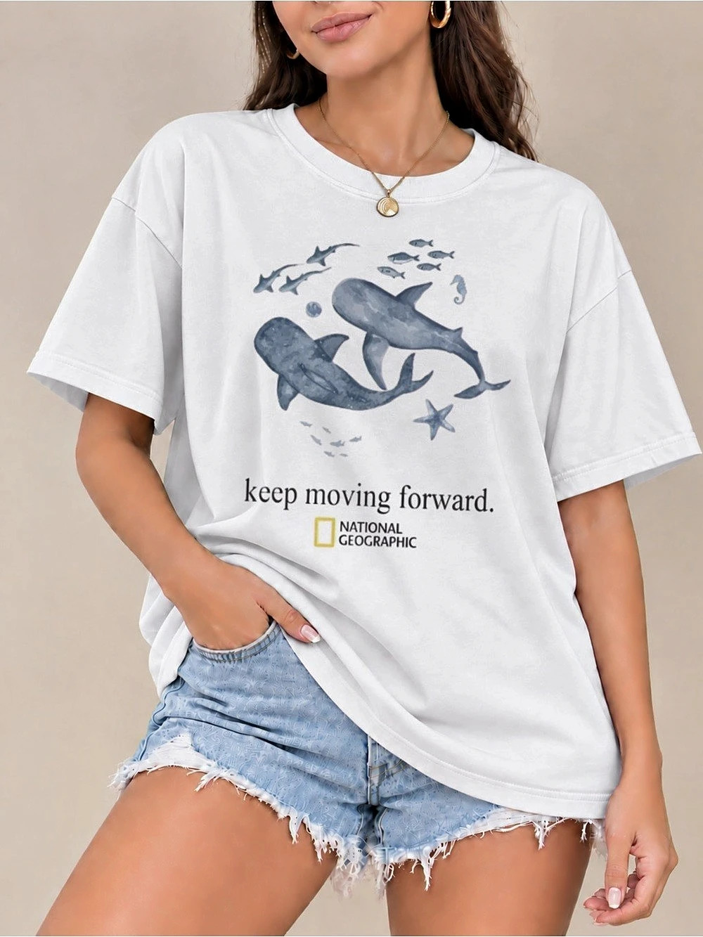 National Geographic Whales and Sharks Unisex T-shirt